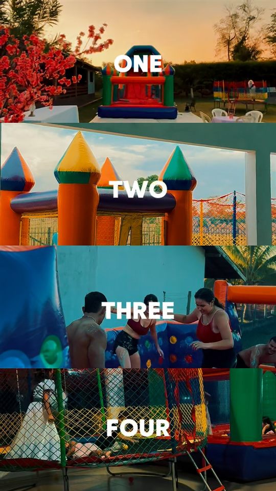 Vídeo: sequência de brinquedos montados em festas diferentes